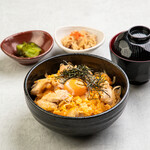 Domestic young chicken extra Oyako-don (Chicken and egg bowl) set meal