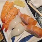 春駒 - えび　剣いか　サーモン腹