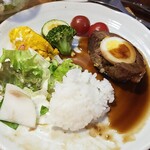 キッチン ブルー グローブ - 残りのハーフ、ハニーバルサミコソースはタップリ！！