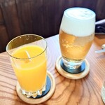 hape - ノンアルビール、オレンジジュース