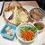 俺のそば - 料理写真:日替わり酒菜と天ぷらおまかせ盛り¥1380
