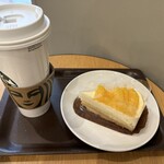 スターバックスコーヒー - ドリップコーヒーホットVenti＋オレンジのカスタードタルト