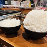 ホルモン たけだ - ライス(普通、山盛り)