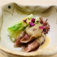 兄弟寿し - ・佐渡産蛍烏賊+魚沼産ウルイの酢味噌和え