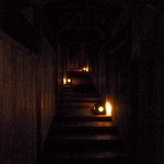 中村屋 - 夜の露天風呂通路