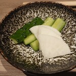 完全個室焼肉 GYU - 口直し　漬物までまいうー