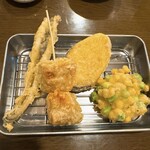 大衆スタンドたいちゃん - 穴子・かぼちゃの煮付け・さつまいも・枝豆コーンバター