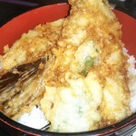 お食事処 多七 - メギス天丼アップ。