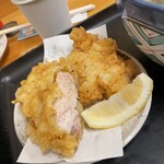 Furusato Udon - 親鶏天。美味しいけど食べるとタルタルが欲しくなる私。