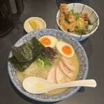 Noukou Torisoba Haruichi - 『特製(全部入り)濃厚鶏白湯そば』
                      『ランチAセット 鶏天丼』