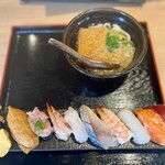 Sushi Sake Saka Na Sugi Dama - ランチ:うどんセット（梅）