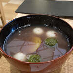 茶寮都路里 - 白玉　さつまいも　栗　が入ってます