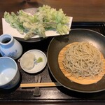Aizuyamamiyakosoba Tsutsumian - 山菜天ざる（２枚の１枚目）