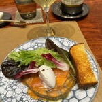 レフ アオキ - 前菜 サーモンマリネ  ブリオッシュトースト