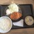 松屋 - 料理写真:ロースかつ定食，ポテサラ
