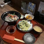 Nanaya - 海鮮丼と山菜天麩羅ランチ1680円