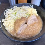 ラーメン二郎 - つけ麺  ニンニク、アレ（ショウガ）