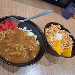 千家 - ミニカレー　ピリ辛チャーシュー飯