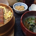 新幸梅 - うなぎせいろ定食　温そば付き