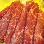 洋食居酒屋 こころ - 宮崎直送/天然霜降馬刺（850円）