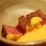 鹿部戸 - 牛のたたきの野菜ソース