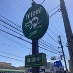 洋食屋 New 狸 - この看板が目印　最近新しくなった県立図書館のすぐそばなので観光がてらの訪問も可能^ ^