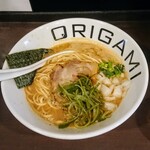ORIGAMI - 濃厚煮干そば 850円