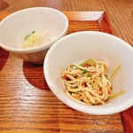 正宗広東私房菜サワダ - 本日の副菜2種類。