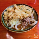 うどん屋 源さん - みそ味の肉天ぷら