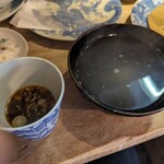 浅見製麺所 - 蕎麦湯はこのように