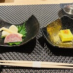 Meieki Sushi Suburimu - 枝豆豆腐とハム等