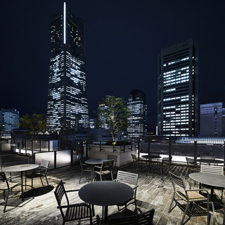 Terrace area where you can feel the breeze of Yokohama