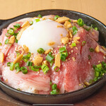 Wagyu garlic rice/Wakadama udon with Wagyu soup stock each