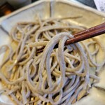 純手打ち十割そば 蕎澤 - 発芽中太田舎蕎麦、リフトアップ。