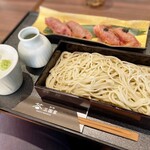 Wagyuu Mikuniya - 炙り肉寿司と蕎麦セット（¥2,750税込）