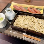 和牛 三国家 - 炙り肉寿司と蕎麦セット（¥2,750税込）