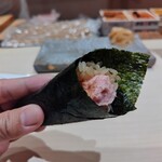 銀座のみこ寿司 - とろ手巻き