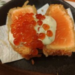 和食えちごや - 料理写真:レアサーモンカツ