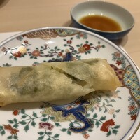 和処 つち谷 - 帆立と新じゃがの春巻き
