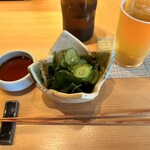 鮨屋のうおきん - 徳島県産ワカメときゅうりの酢の物