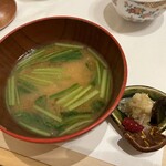 和処 つち谷 - お味噌汁とお漬物