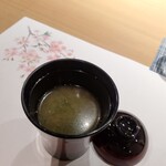 鮨アカデミー樹 - お椀～甘海老の殻出汁お味噌汁