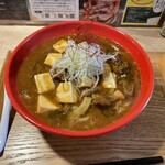 Tonkotsu Itarian Ramen Itasoba - 麻婆ラーメン　平打ち麺大盛り