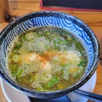 極麺 青二犀 - つけ汁にはとろろ