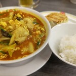 Gyouza No Oushou - 5月限定  豚辛ラーメン手作りカレー醤味フェアセットB￥1,001