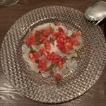 トラットリアプレッツァ - 青森産天然平目のカルパッチョ