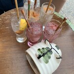 梅干しサワーと日本酒 - 