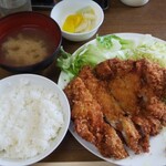 幸 - ジャンボチキンカツ定食(1100円)