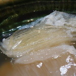 トゥ・ラ・ジョア - 天然スッポンスープでもどしたウバ鮫のフカヒレ。繊維の太さが違います。コリコリした食感が堪りません。