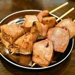 焼とん あかし - 2014.2 レバ塩若焼き（1串100円）